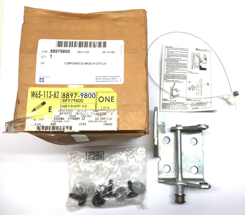 General Motors/GM Hinge Kit with Hardware 88979800 NOS