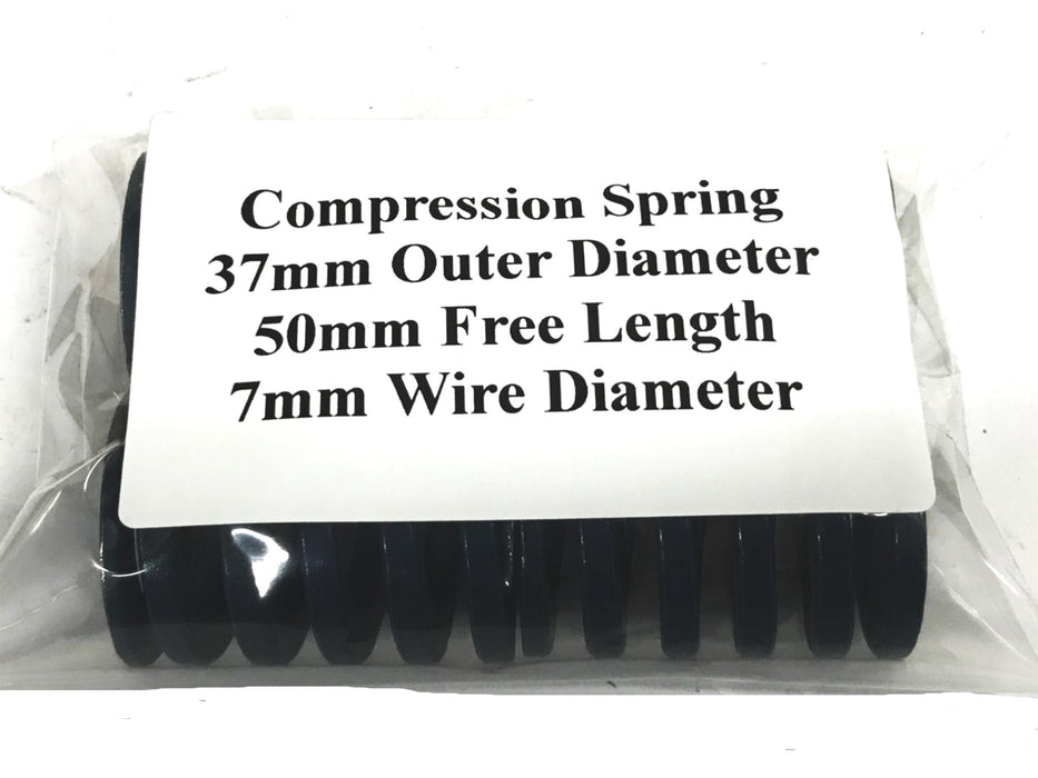 Unbranded Blue 37mm x 50mm Compression Spring [Lot of 4] NOS