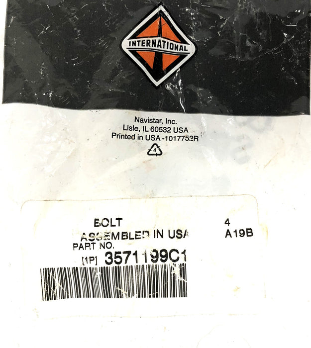 Navistar International 4 Piece Bolt Set 3571199C1 NOS