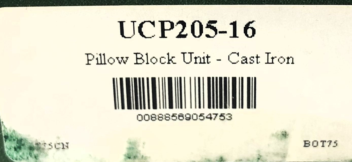 Tritan Pillow Block Mounted Bearing UCP205-16 [Lot of 2] NOS