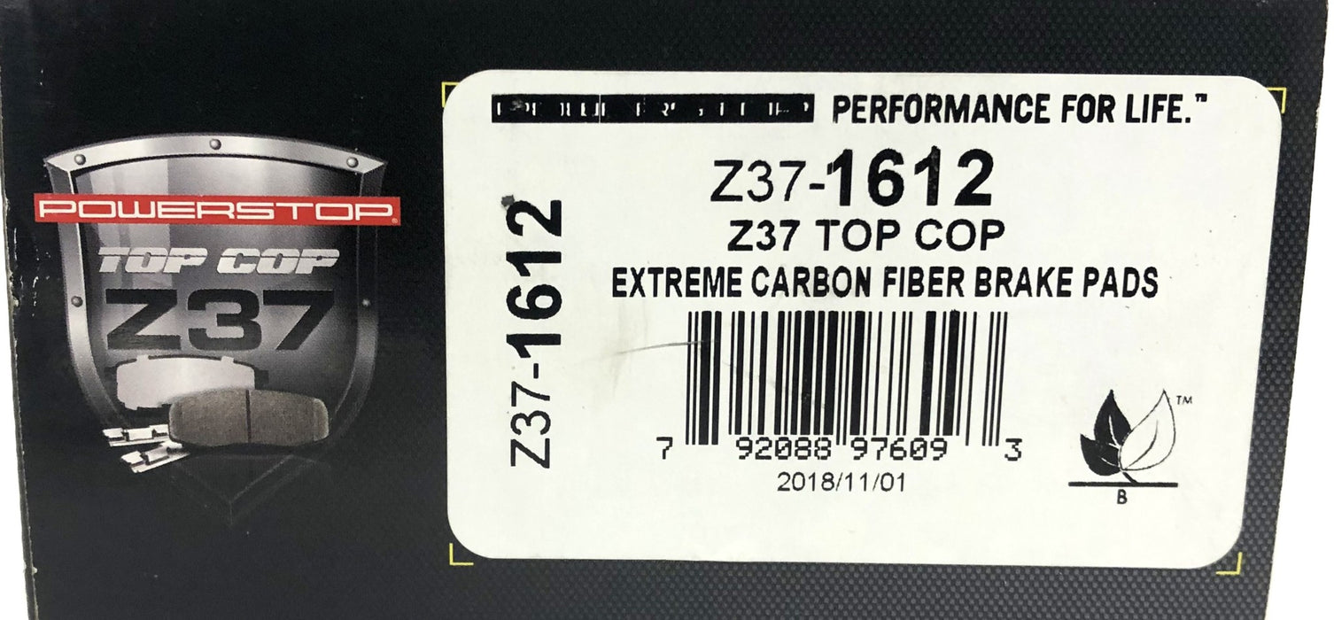 PowerStop Extreme Carbon Fiber Brake Pads Z37-1612 NOS