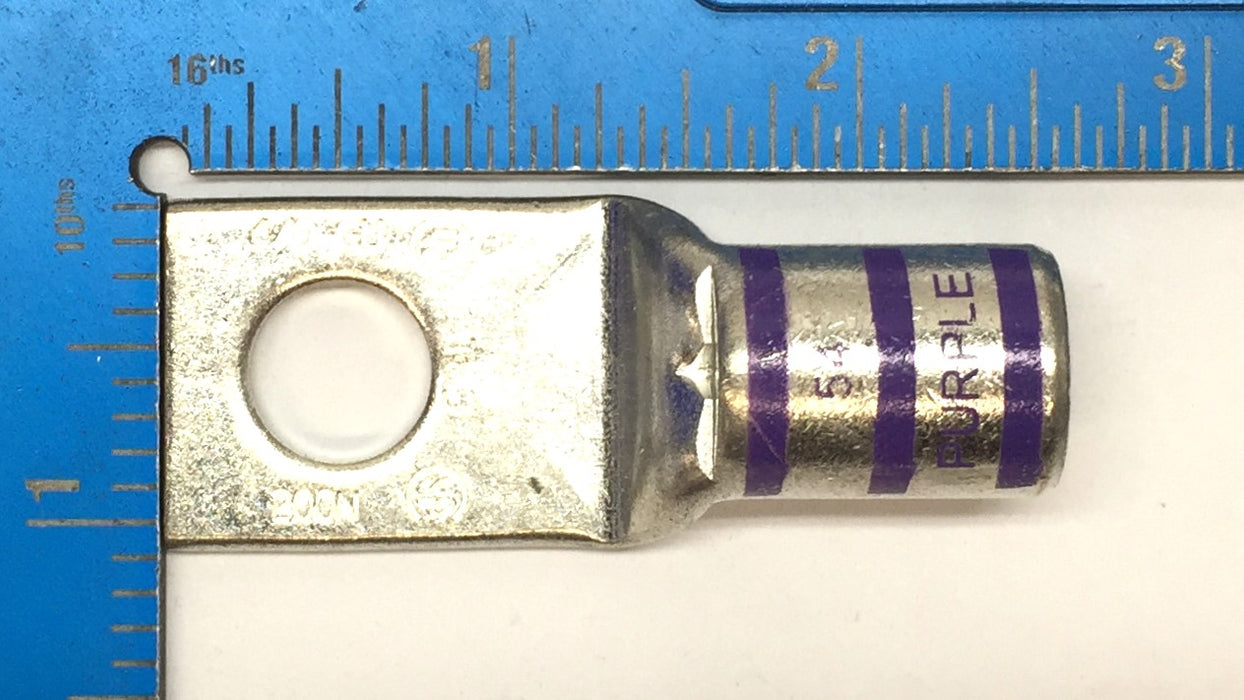 Thomas & Betts 200N 4/0 CU 54 Purple Terminal Cable Connector [Lot of 9] NOS