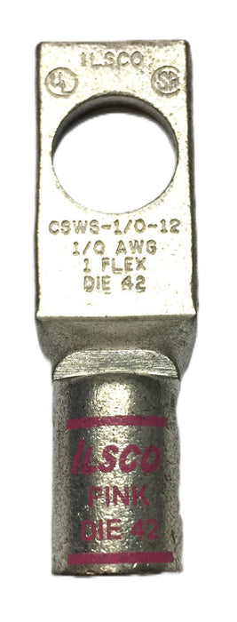 ILSCO CSWS-1/0-12 1/0 AWG 1 Flex Pink DIE 42 Terminal Connector NOS