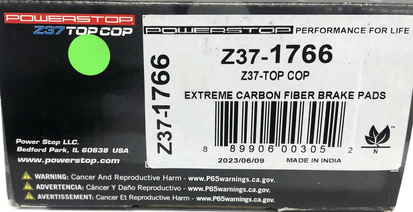 PowerStop Extreme Carbon Fiber Brake Pads Z37-1766 NOS