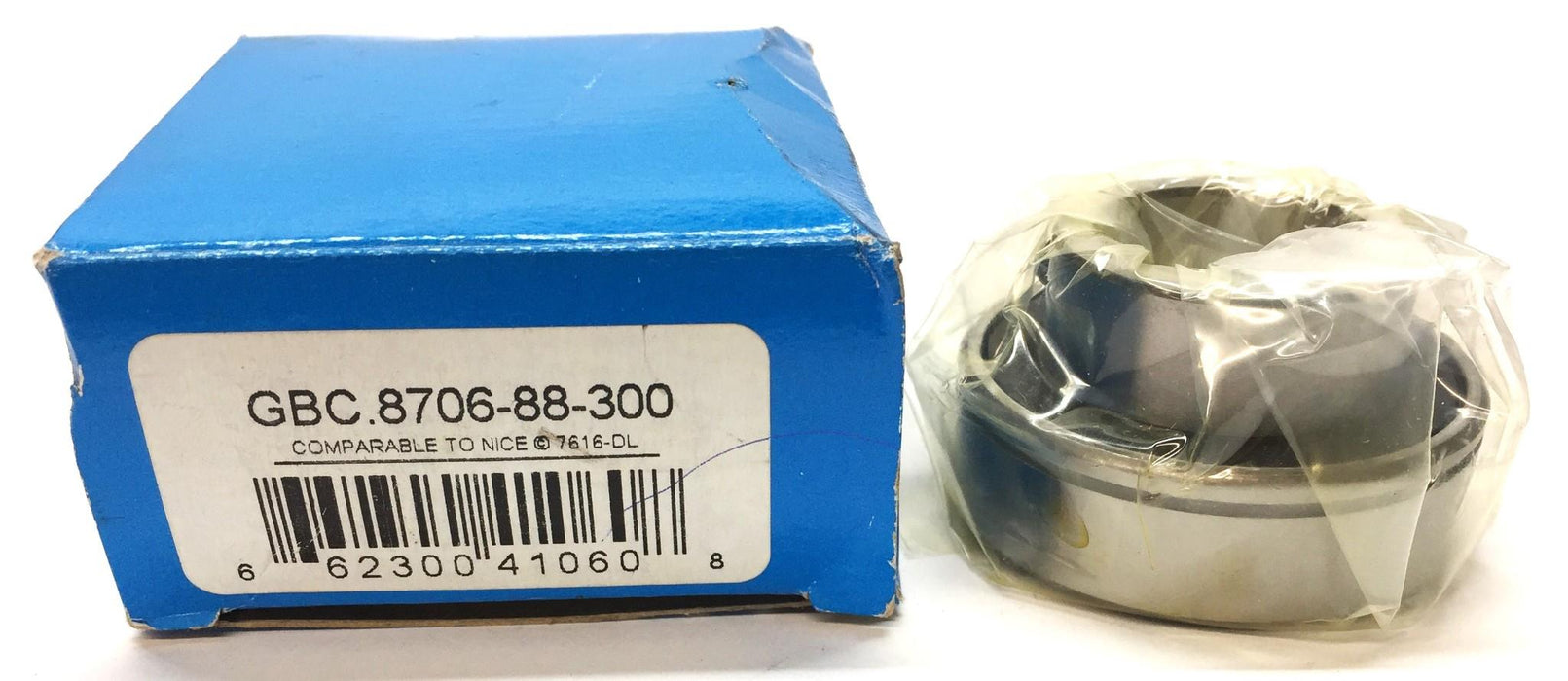 GBC Standard ABEC-1 Double-Sealed Single Row Radial Bearing 8706-88-300 NOS
