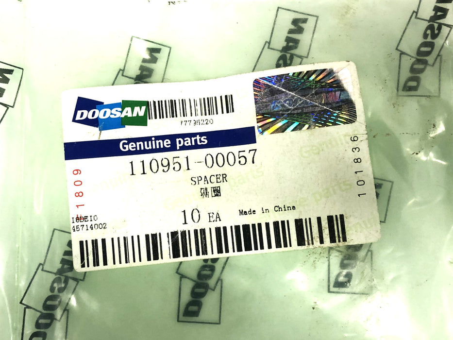 Doosan 10 Piece Spacer Set 110951-00057 NOS