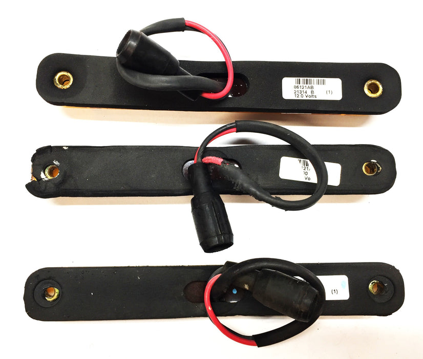 Dialight Amber 12-Volt LED Light Assembly 86121AB [Lot of 3] USED
