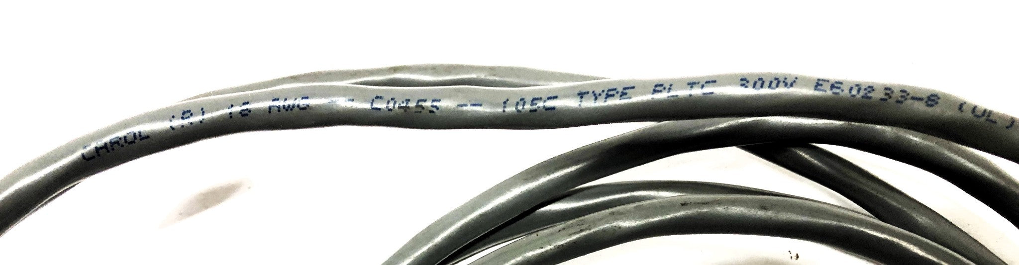 Carol 18AWG 105C Type PLTC 300V Cable W/ Connector C0455A (E60233-8) NOS