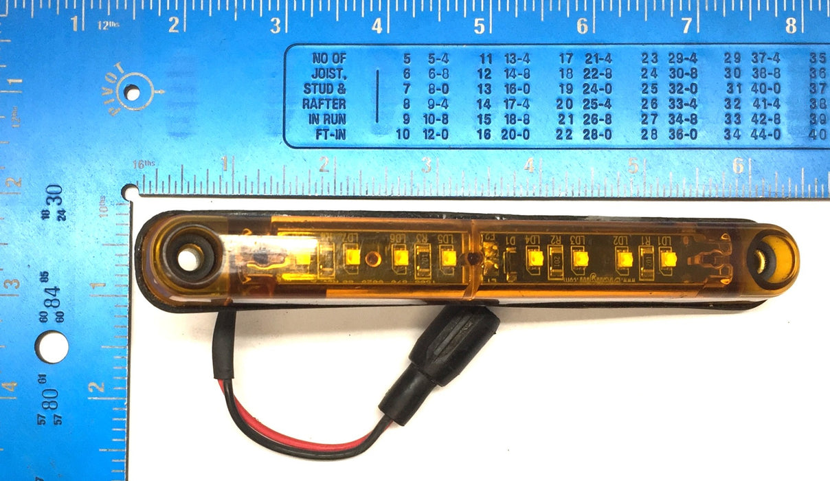 Dialight Amber 12-Volt LED Light Assembly 86121AB [Lot of 3] USED