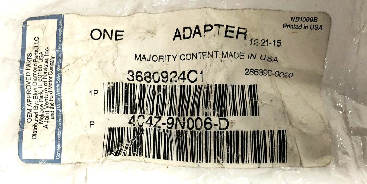 Navistar International/Ford Adapter Fitting 3680924C1 (4C4Z-9N006-D) NOS