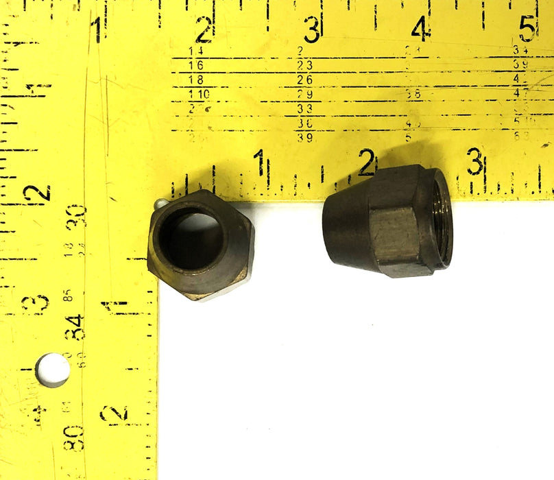 Unbranded 0.61X0.86 Inch OD 0.50X0.68 Inch ID Brass Fitting 1 Inch [Lot of 3]NOS