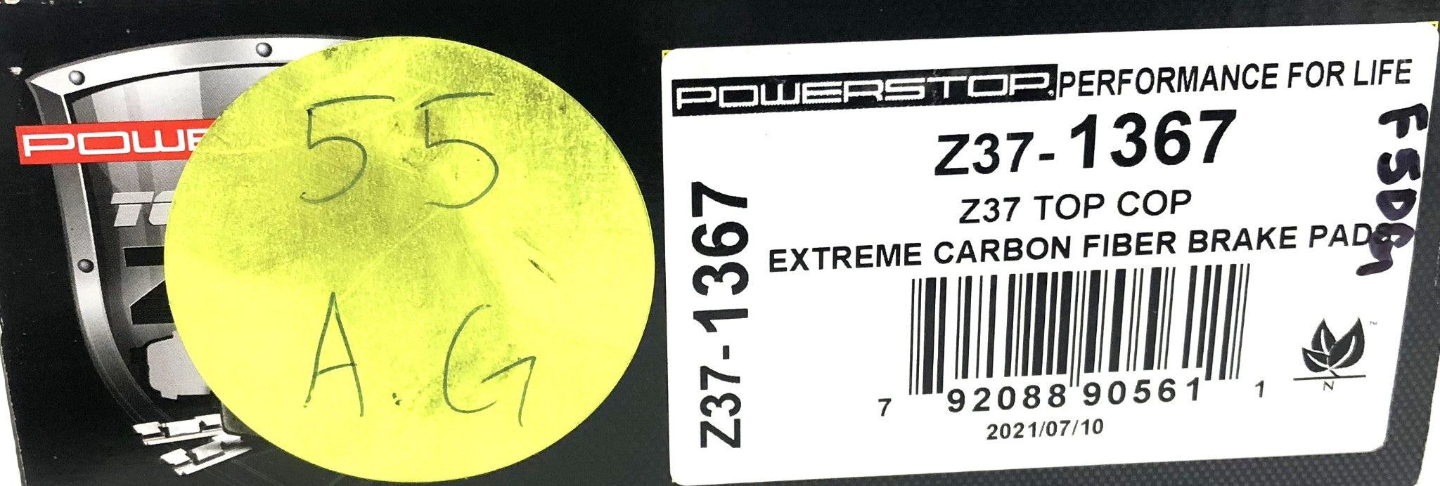PowerStop Extreme Carbon Fiber Brake Pads Z37-1367 NOS