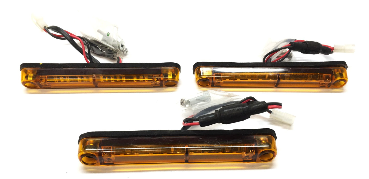 Dialight Amber 12-Volt LED Light Assembly 86121AB [Lot of 3] NOS