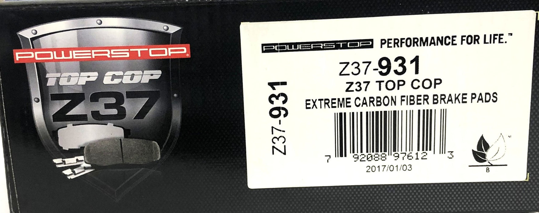 PowerStop Extreme Carbon Fiber Brake Pads Z37-931 NOS