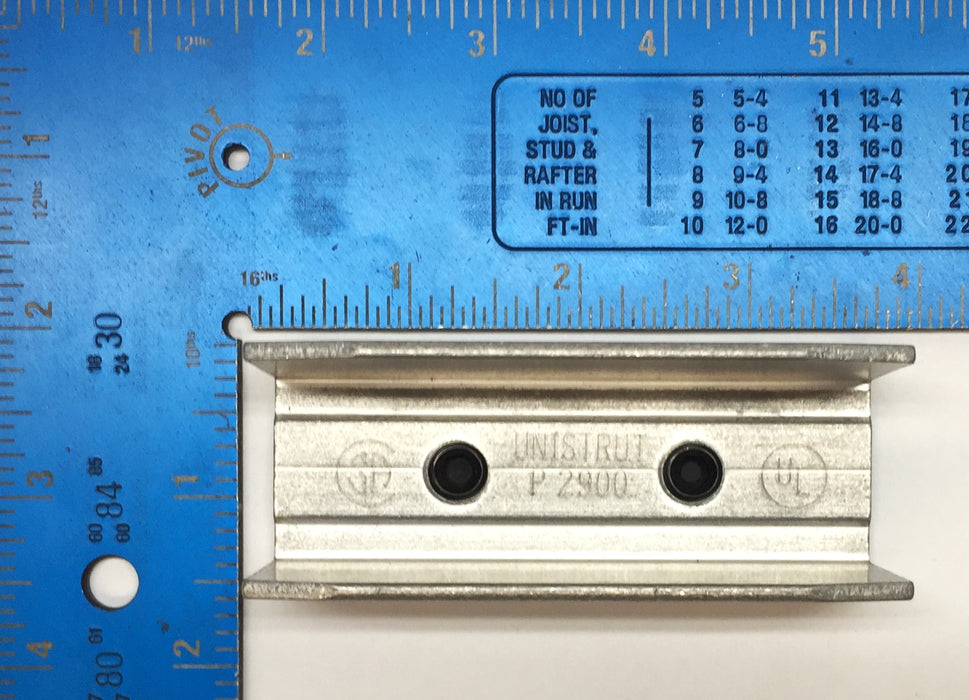 Unistrut 2-Hole Straight Aluminum In-Channel Joiner P2900 NOS
