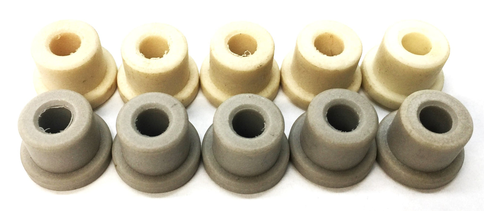 12mm(H)x 12mm(L)x 15mm(Flange dia.)x 5mm(I.D) Teflon Bushing [Lot of 10] NOS