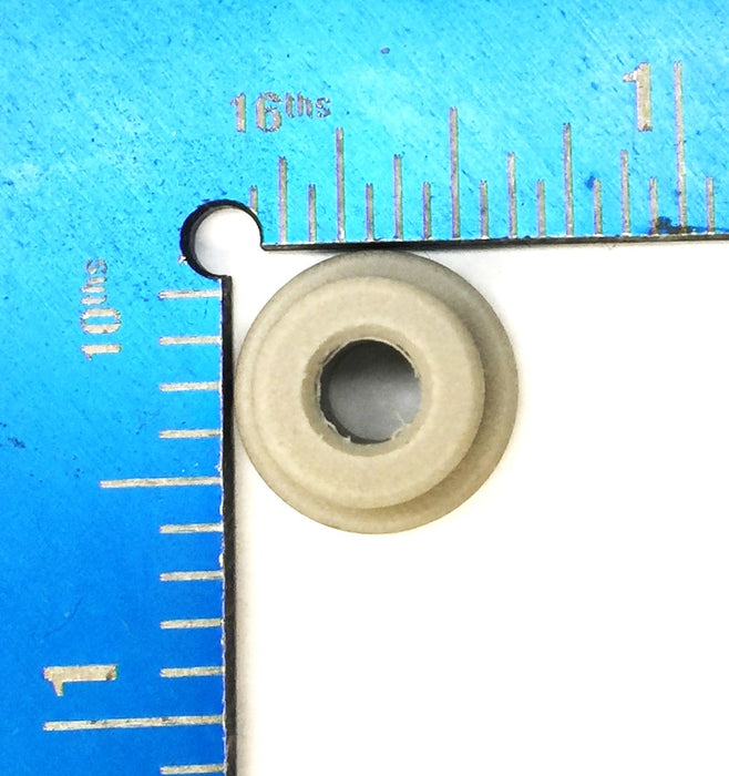 Buje de teflón de 12 mm (alto) x 12 mm (largo) x 15 mm (diámetro de brida) x 5 mm (ID) [Lote de 10] NOS