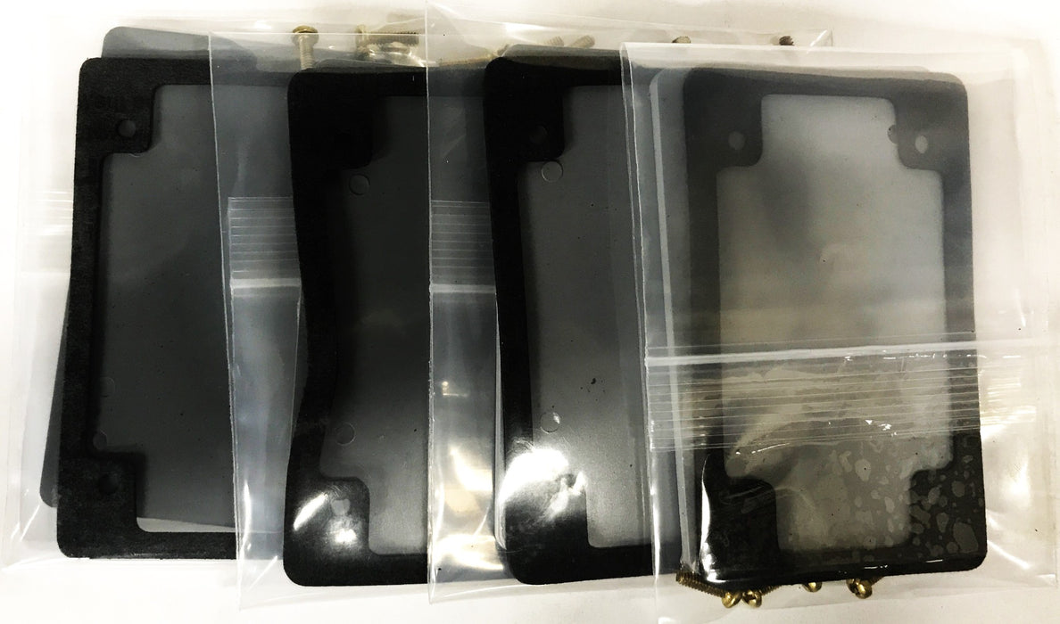 Kraloy PVC 1-Gang Blank Wall Plate Kit with Gasket 078241 [Lot of 4] NOS