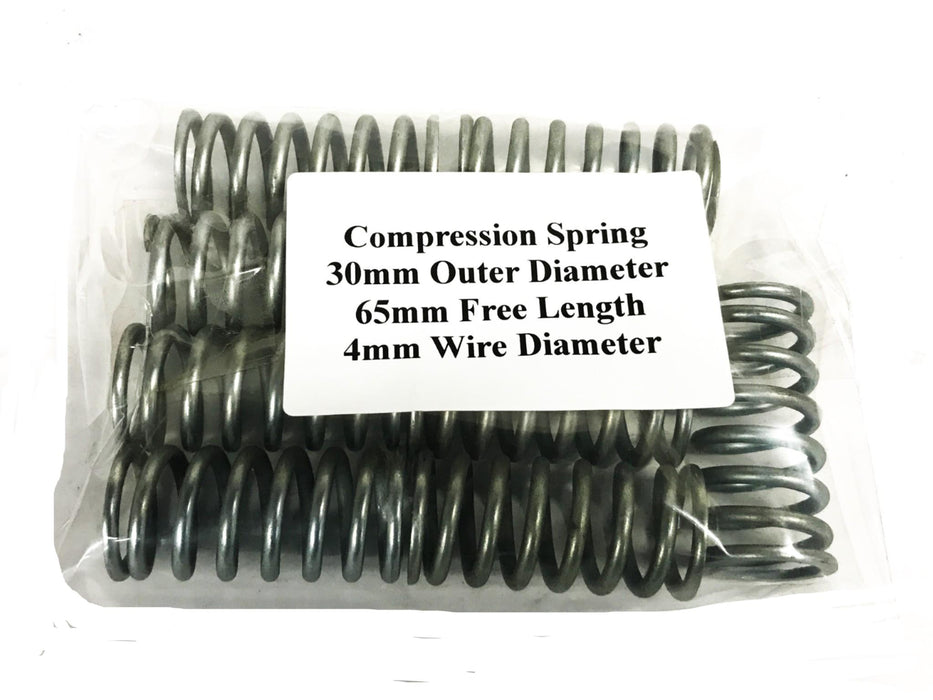 Unbranded Zinc-Plated 30mm x 65mm Compression Spring [Lot of 9] NOS