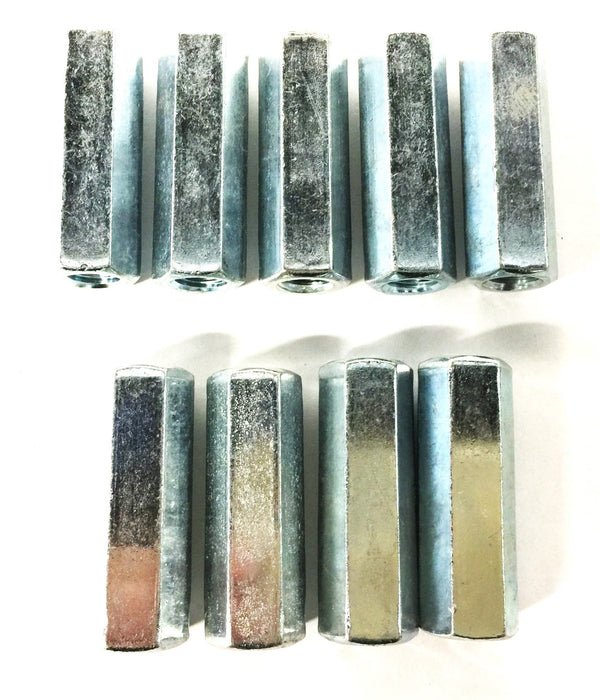 Unbranded 3/8"x 3/8" x 1-3/4"(L) Heavy-Duty Double Female Hex Nut [Lot of 9] NOS