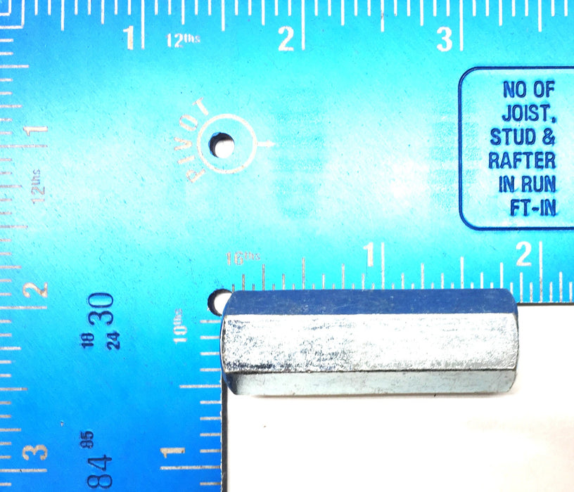 Unbranded 3/8"x 3/8" x 1-3/4"(L) Heavy-Duty Double Female Hex Nut [Lot of 9] NOS