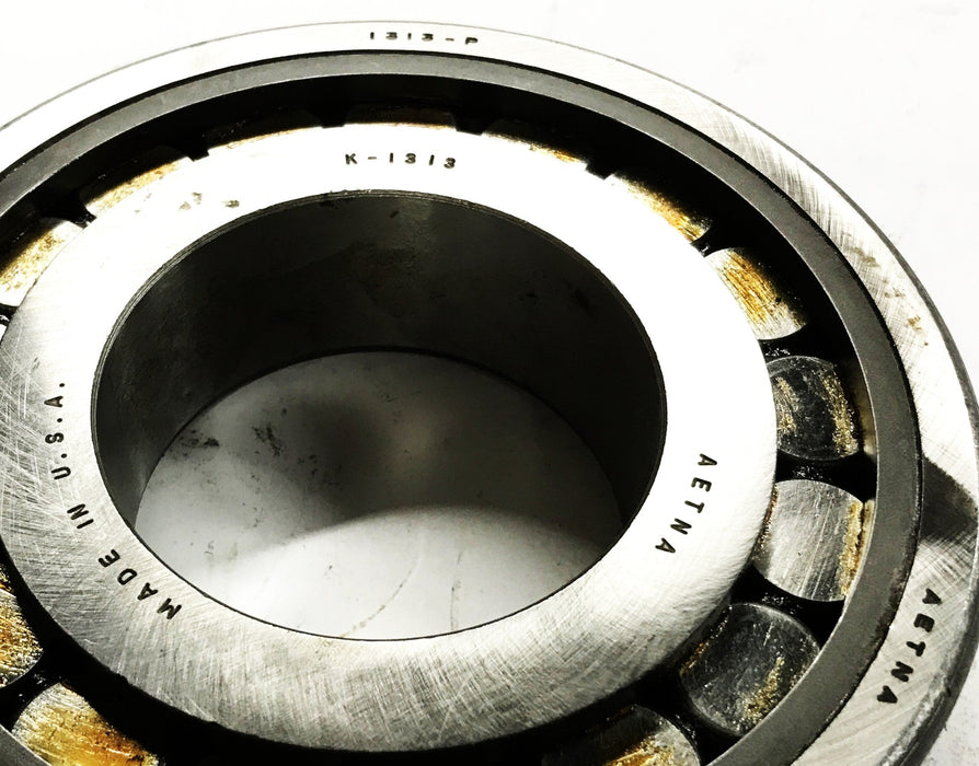 Aetna Cylindrical Roller Bearing with Inner and Outer Rings 1313-P/K-1313 NOS