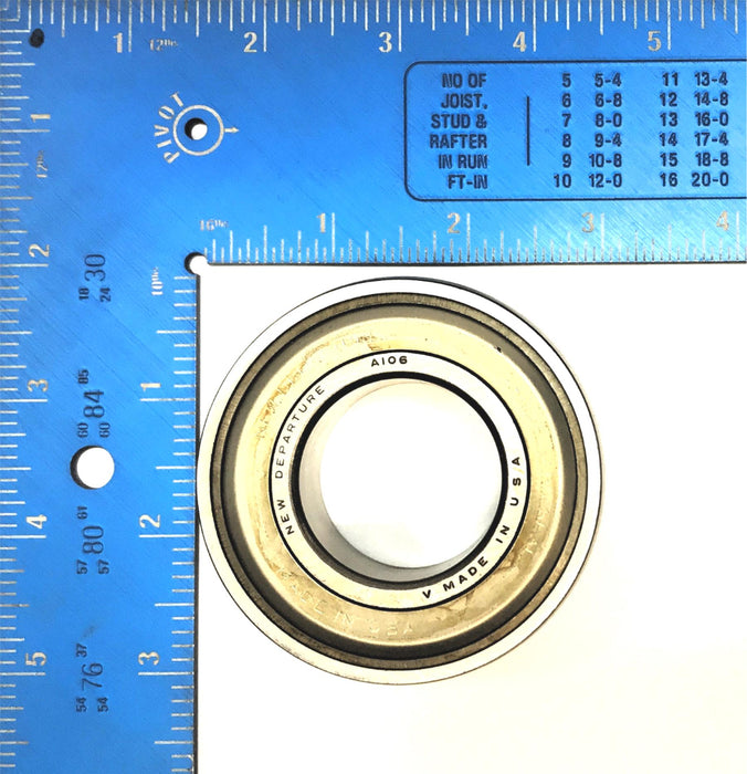 New Departure Insert Ball Bearing (No Collar/No Box) A106 NOS