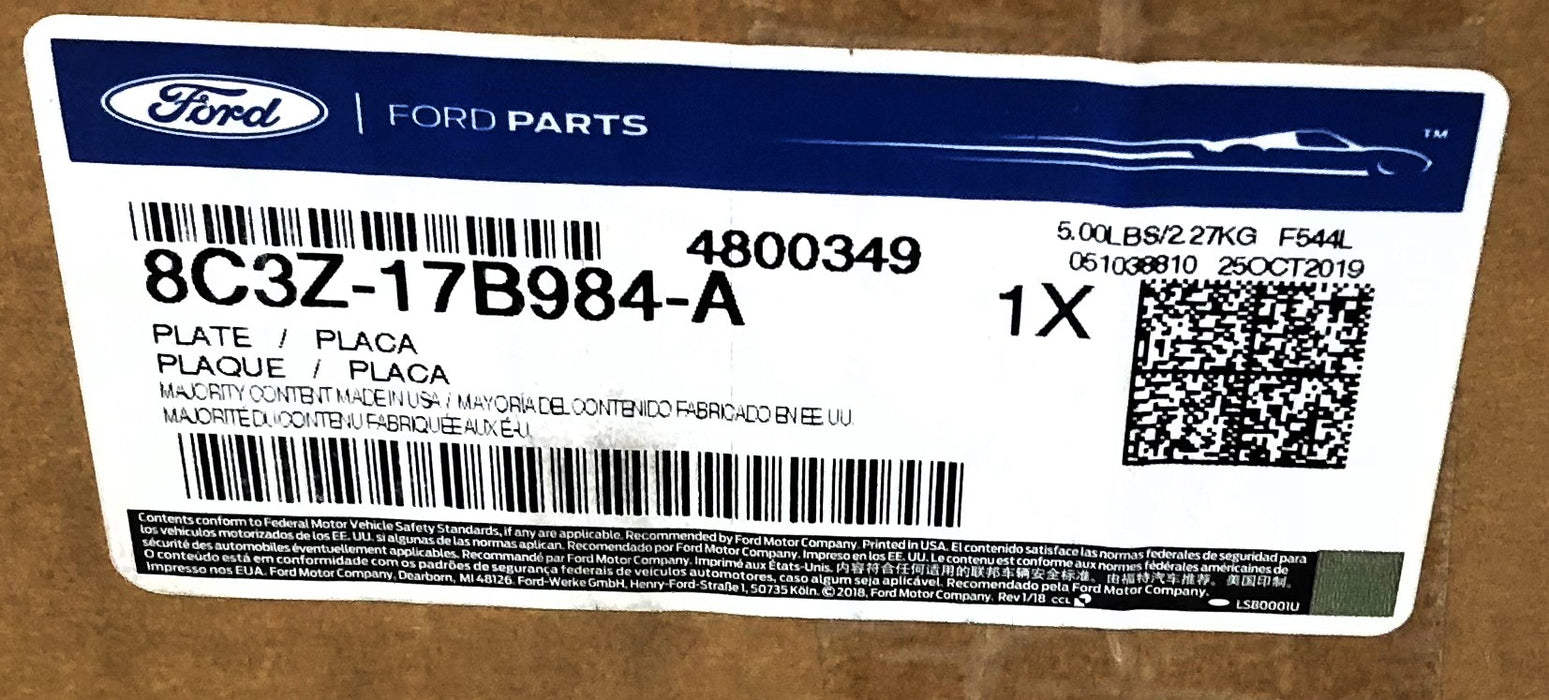 Ford Bumper Mounting Plate 8C3Z-17B984-A (7C3417B984AB) NOS