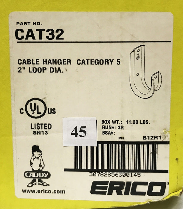 Erico Caddy Category 5 Cable Hanger CAT32 [Lot of 45] NOS