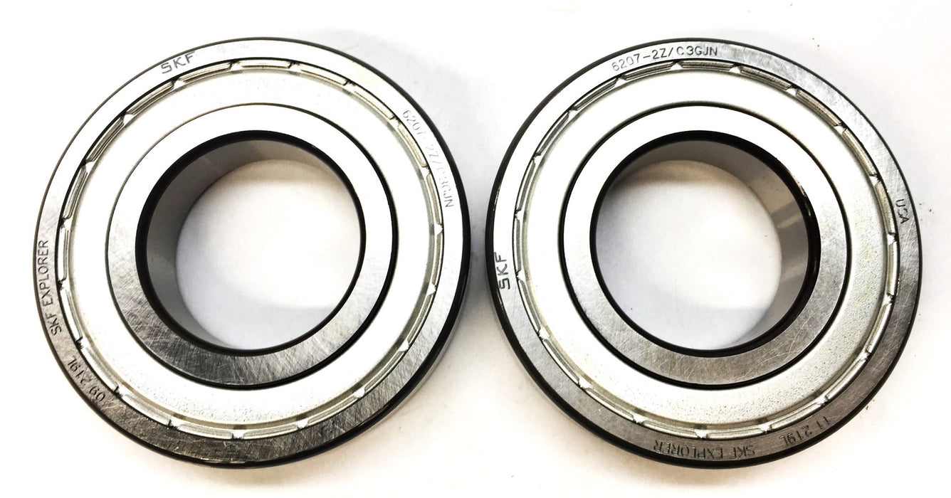 SKF Metal Shielded Ball Bearing 6207-2Z/C3GJN [Lot of 2] NOS