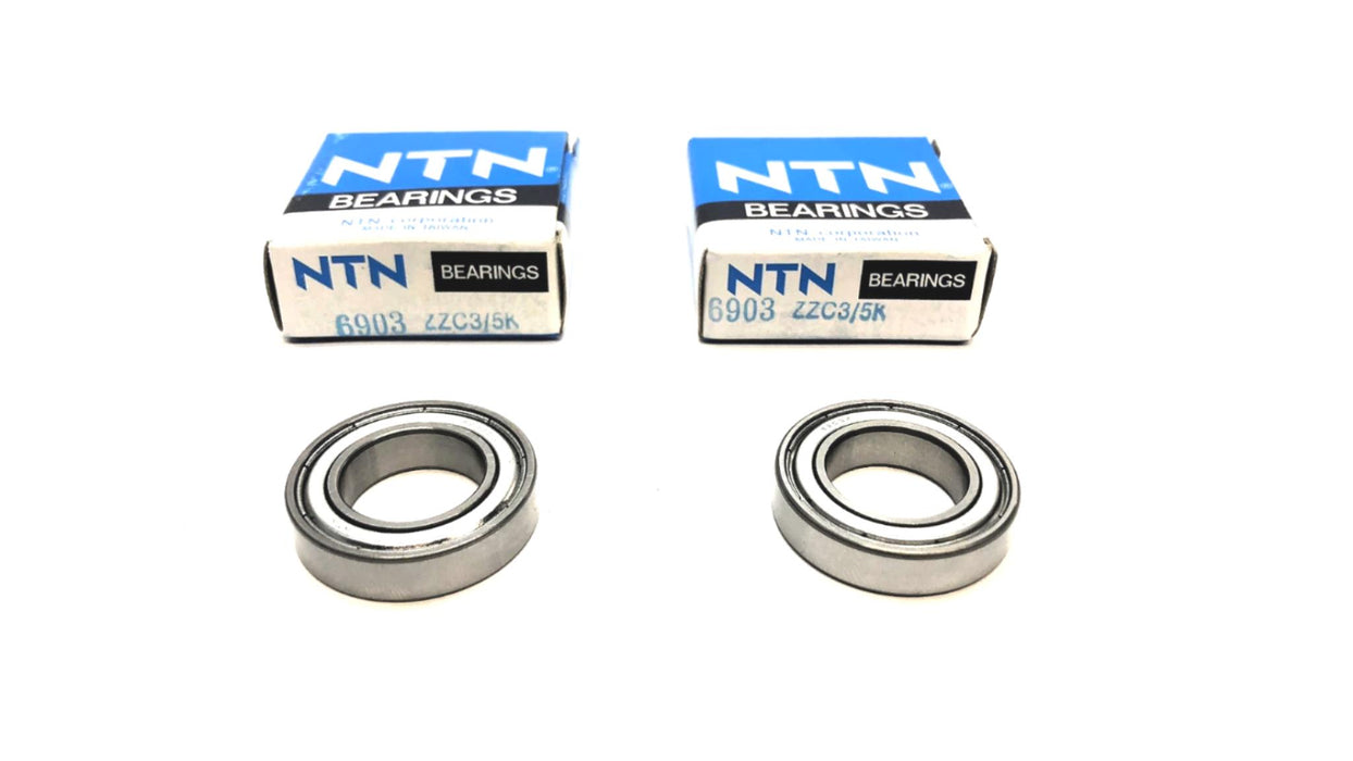 NTN Shielded Ball Bearing 6903ZZC3/5K (6903Z) [Lot of 2] NOS