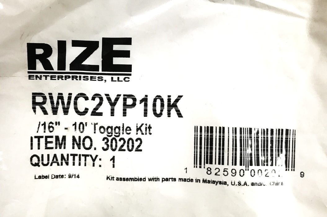 RIZE Enterprises 10 inch Cable Toggle Kit RWC2YP10K [Lot of 3] NOS