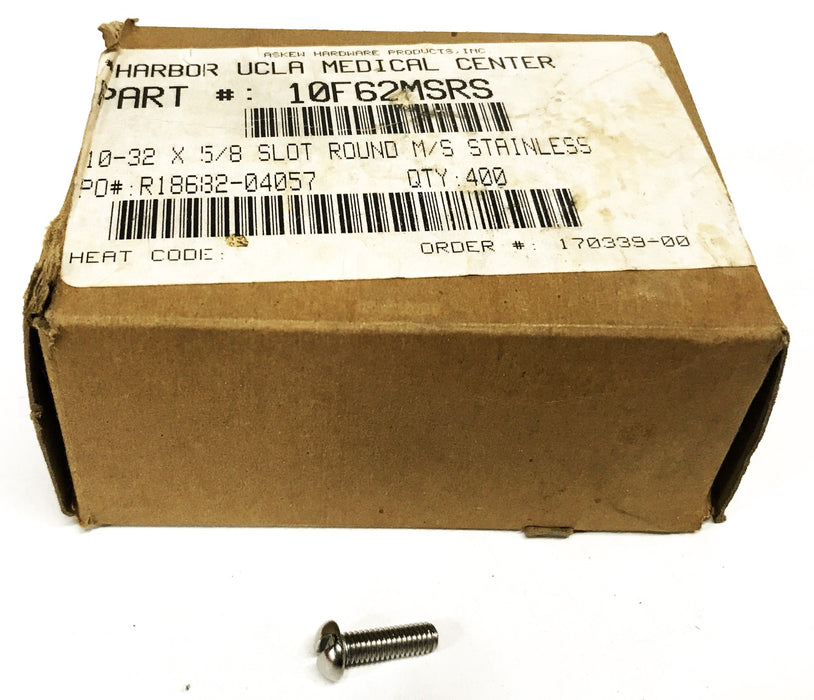 Unbranded 10-32 x 5/8 inch Slotted Round Head Machine Screws [Lot of 150] NOS