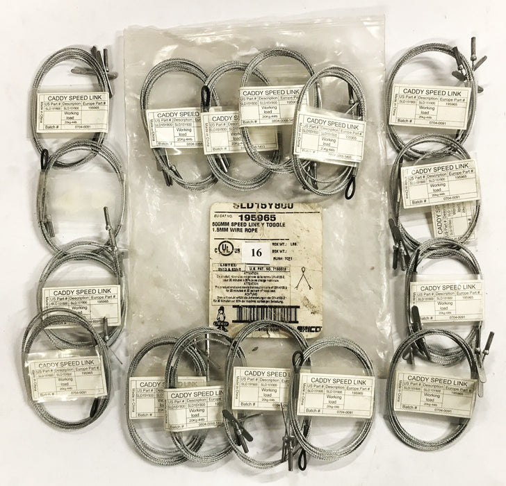 Erico Caddy Speed Link Y-Toggle with Eyelet Extension SLD15Y800 [Lot of 16] NOS