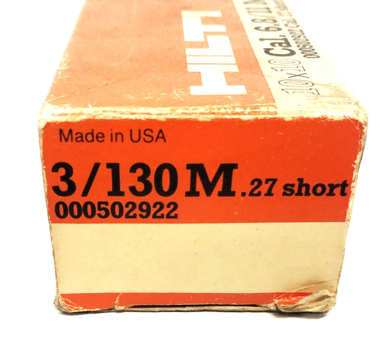 Hilti 100pc 10X10 Cal. 6.8/11M 4 Safety Boosters 3/130M .27 Short (00502922) NOS