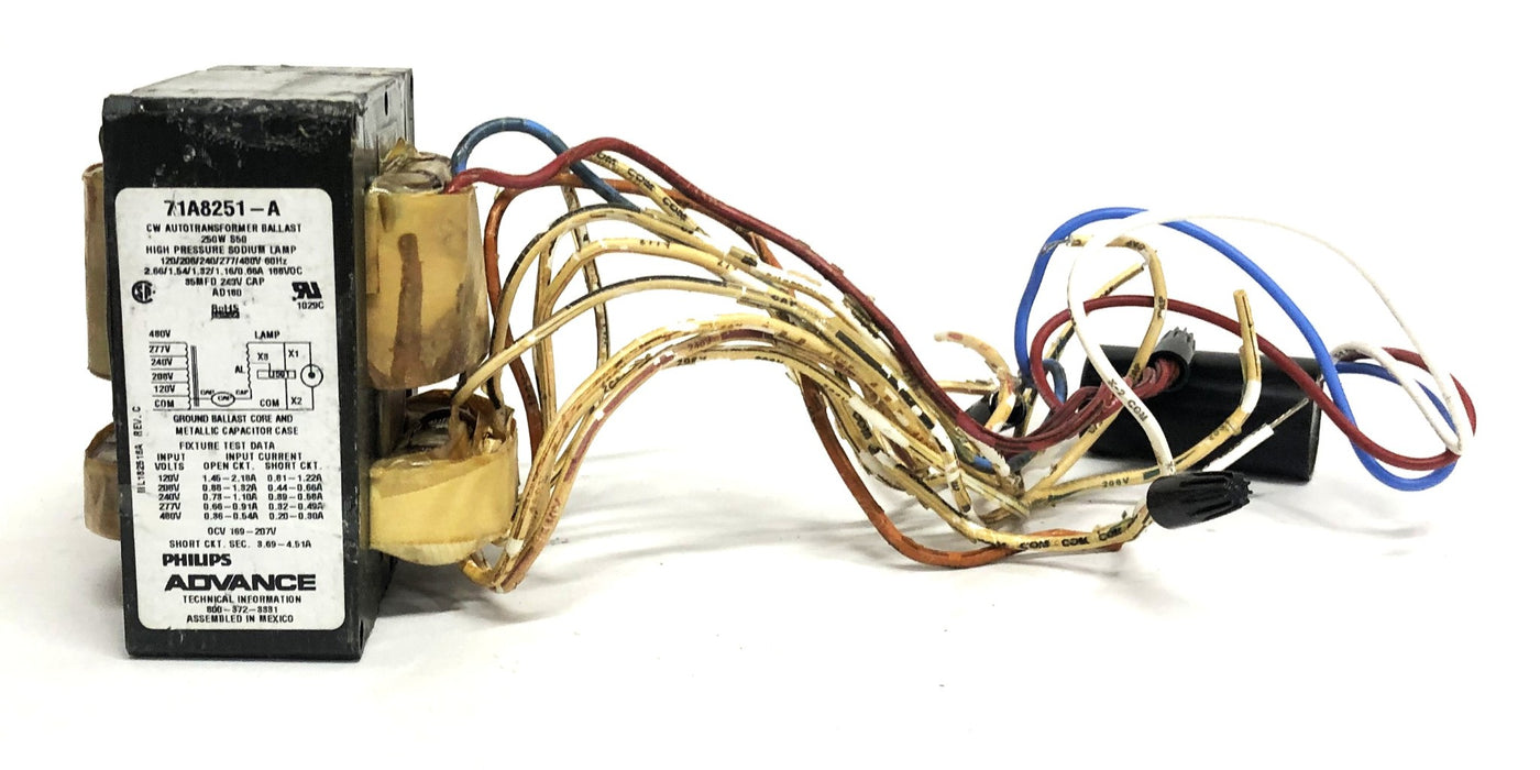 Philips Advance 1-250W S50 HP Sodium Core And Coil Ballast Kit 71A8251-001D NOS