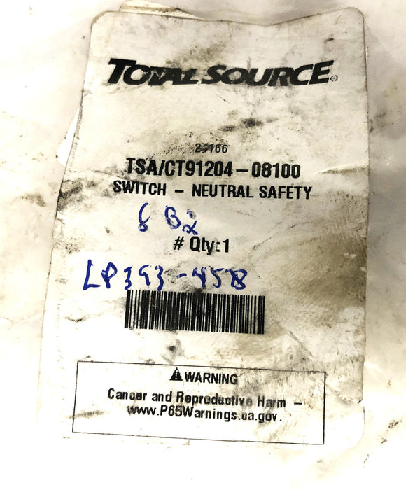 Total Source Neutral Safety Switch CT91204-08100 NOS