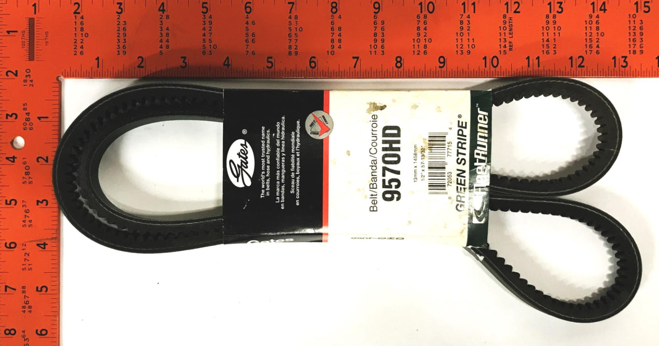 Gates FleetRunner Heavy Duty Cogged V-Belt 9570HD [Lot of 2] NOS