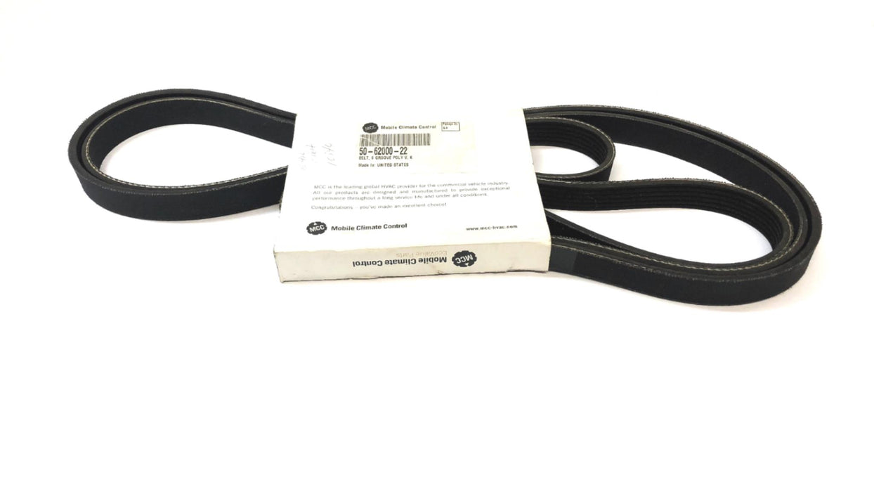 Mobile Climate Control 6 Groove V-Belt 50-62000-22 NOS
