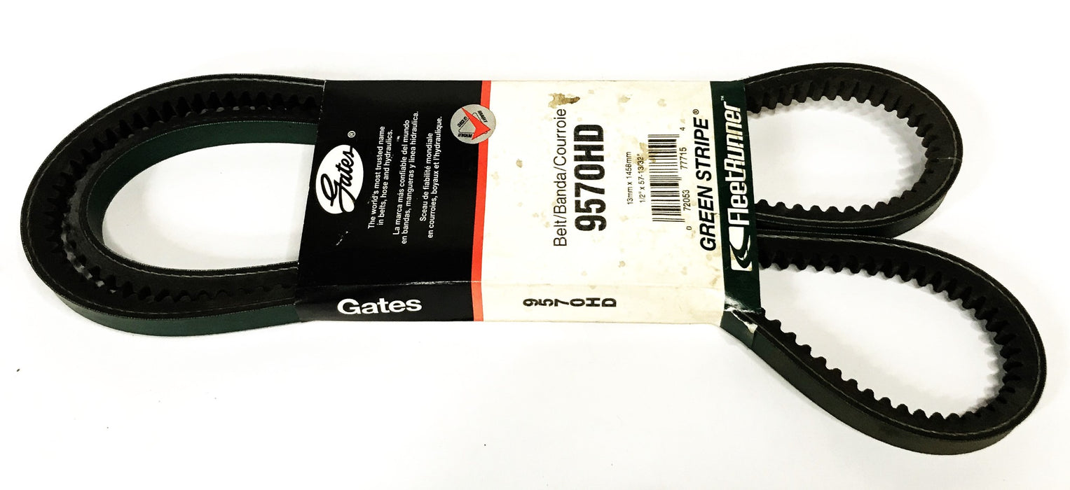 Gates FleetRunner Heavy Duty Cogged V-Belt 9570HD [Lot of 2] NOS