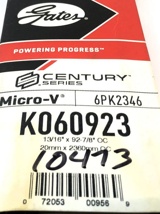 Gates Micro-V Serpentine Belt K060923 [Lot of 2] NOS