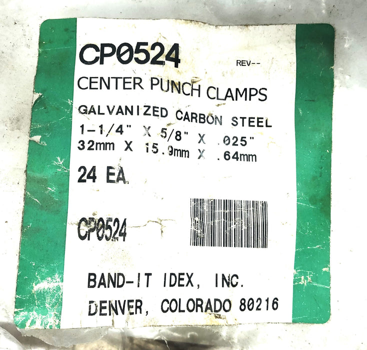 Band-It 1-1/4X5/8X.025 Inch Center Punch Clamp CP0524 [Lot of 6] NOS