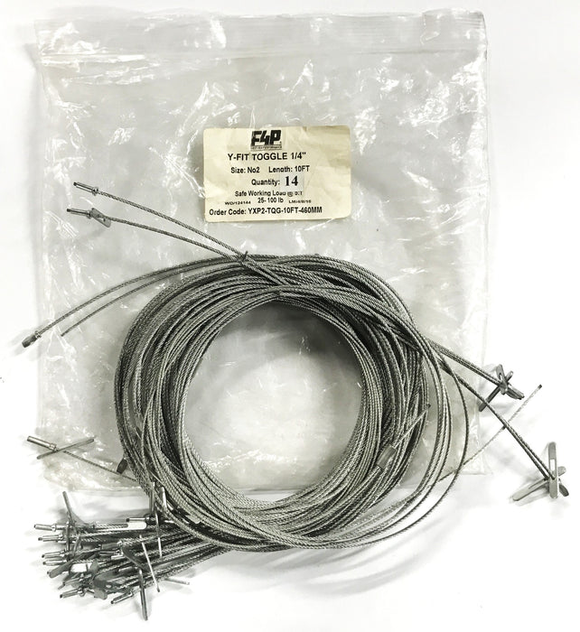 F4P Toggle Express Hanger YXP2-TQG-10FT-460MM [Lot of 14] NOS