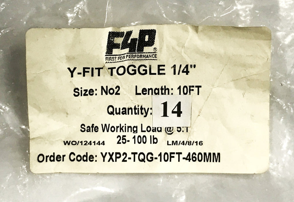 F4P Toggle Express Hanger YXP2-TQG-10FT-460MM [Lot of 14] NOS