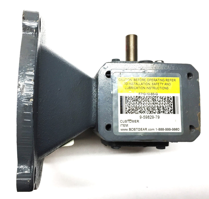 Boston Gear 10:Ratio Input HP: .37 Output: 123 Gear Reducer Boston F71010B56 NOS