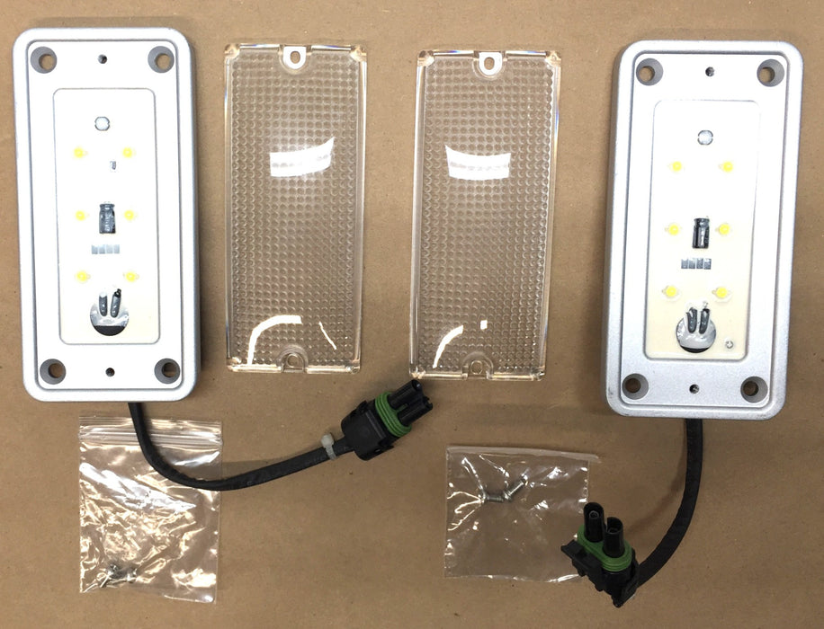 Unbranded Clear White LED 6-Diode Interior Dome Light [Lot of 2] NOS