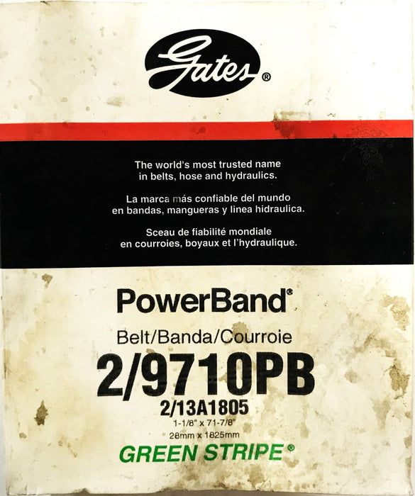 Gates Power Band Heavy Duty Joined V-Belt 2/9710PB NOS