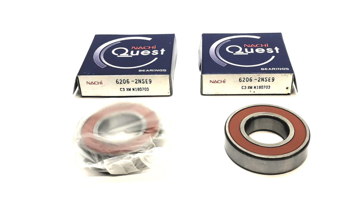 Nachi Deep Groove Ball Bearing 6206-2NSE9C3 (6206NSEC3) [Lot of 2] NOS