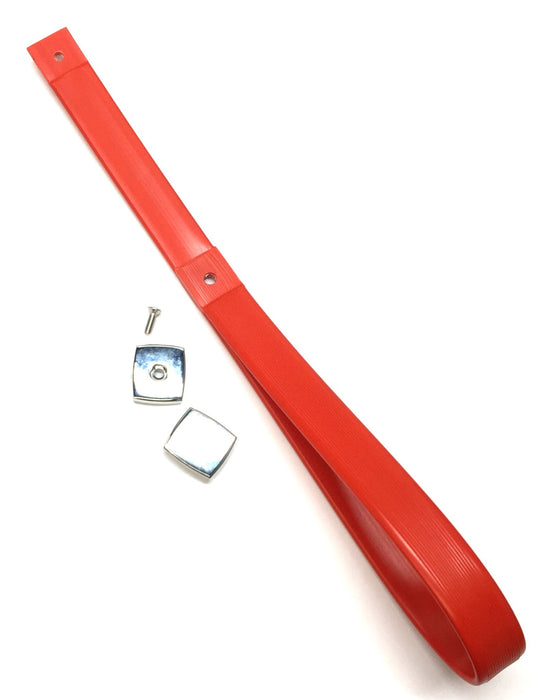Unbranded Orange Vinyl 18" x 1" Loop Strap with Buckle [Lot of 3] NOS