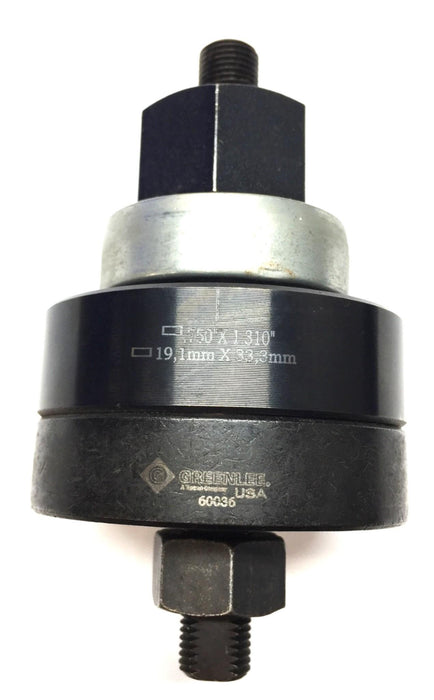 Greenlee .750" x 1.310" Punch Knockout Die Assembly 60036 USED